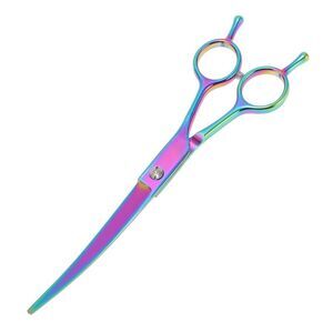 Dog Grooming Scissors Ergonomic Handle Downward Curved Clippers Assorted Color